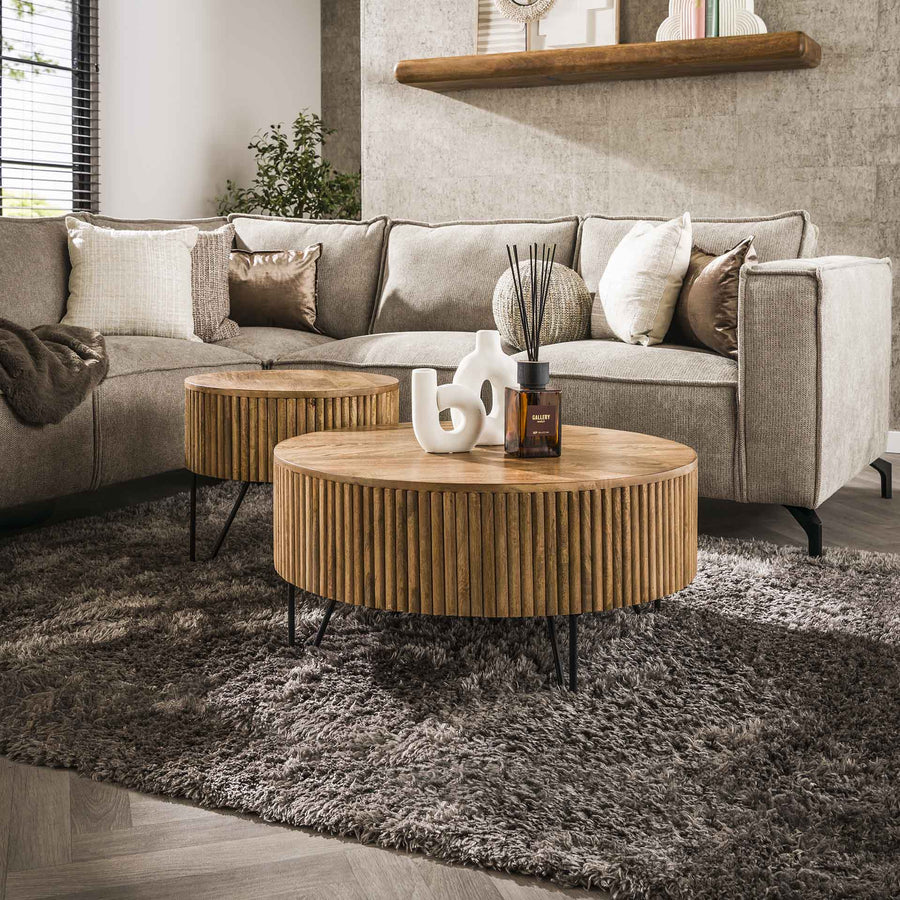 Couchtisch 2er-Set wave rund