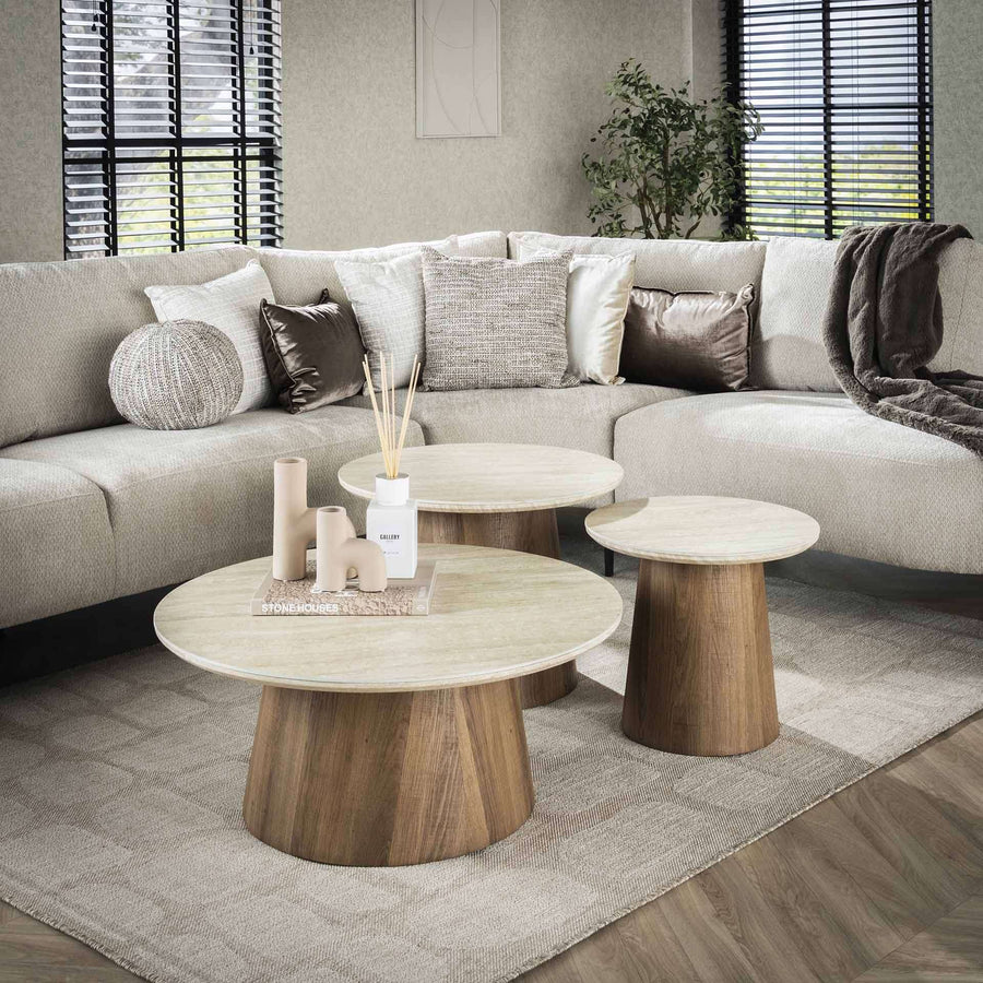 Couchtisch-3er-Set Romano konisches Bein