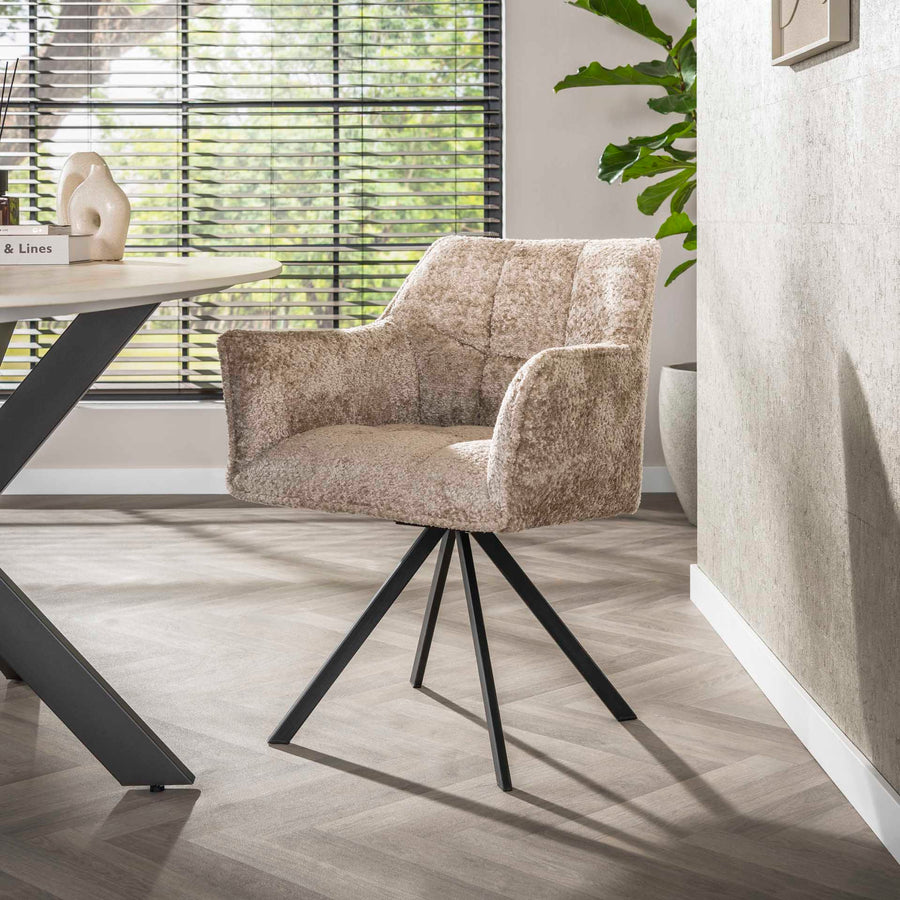 Sessel Gitter drehbar pro 2 / Alura sandbraun