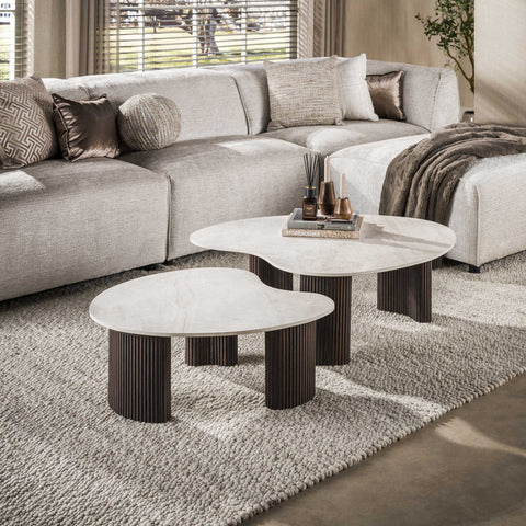 Couchtisch 2er-Set offen – Keramik Taj Mahal
