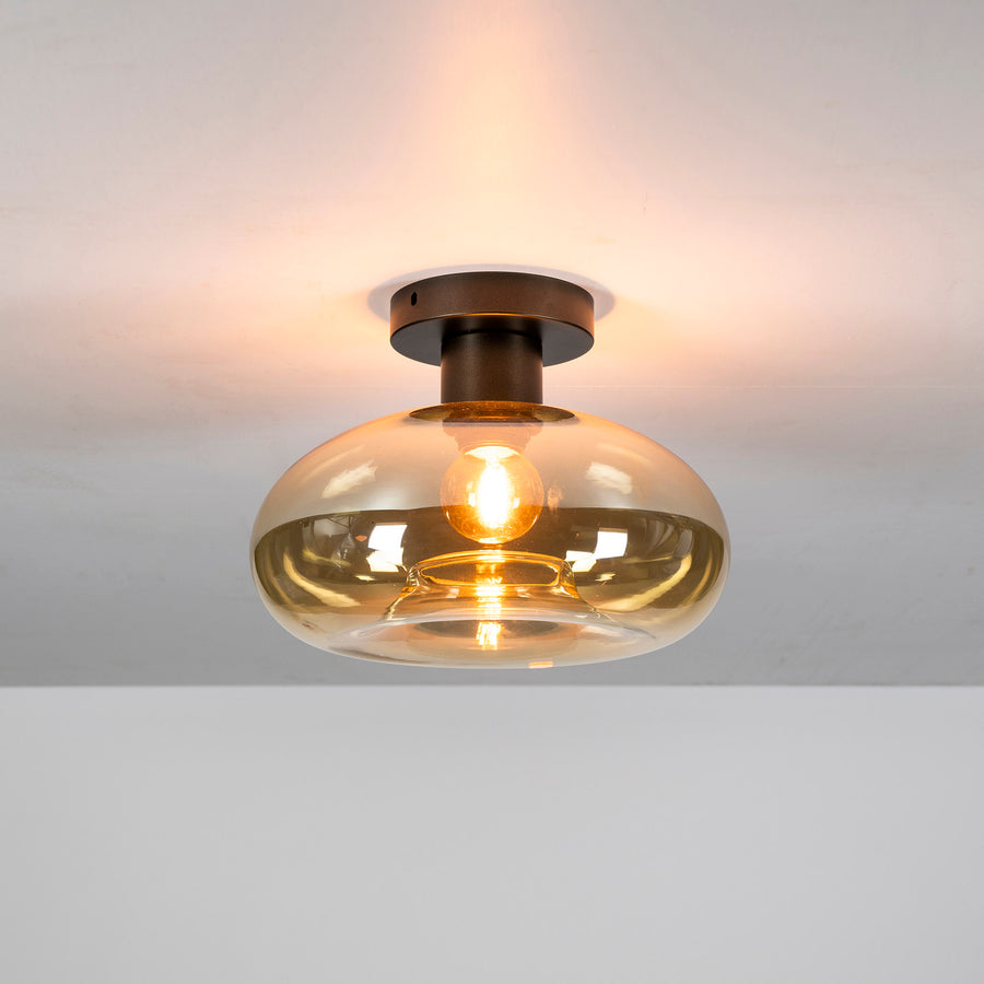 Deckenleuchte Soll 1-licht / Amber Glas