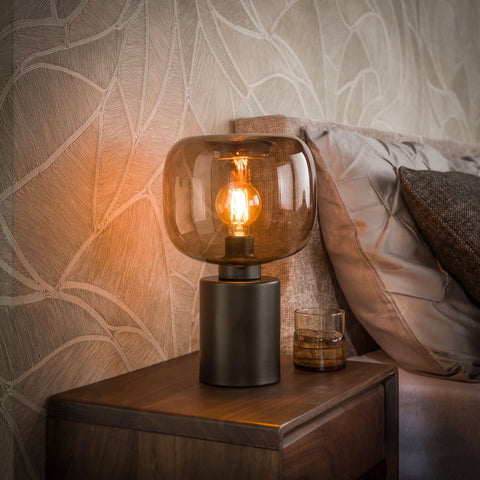 Tischlampe 1-flammig – Sienna-Braun