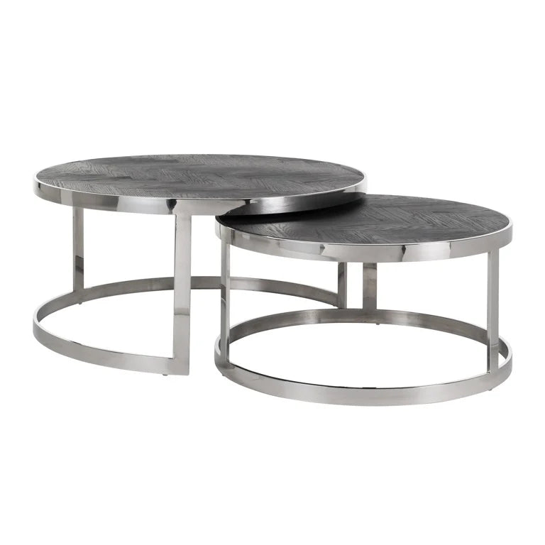 Couchtischset Blackbone – Silber Schwarz