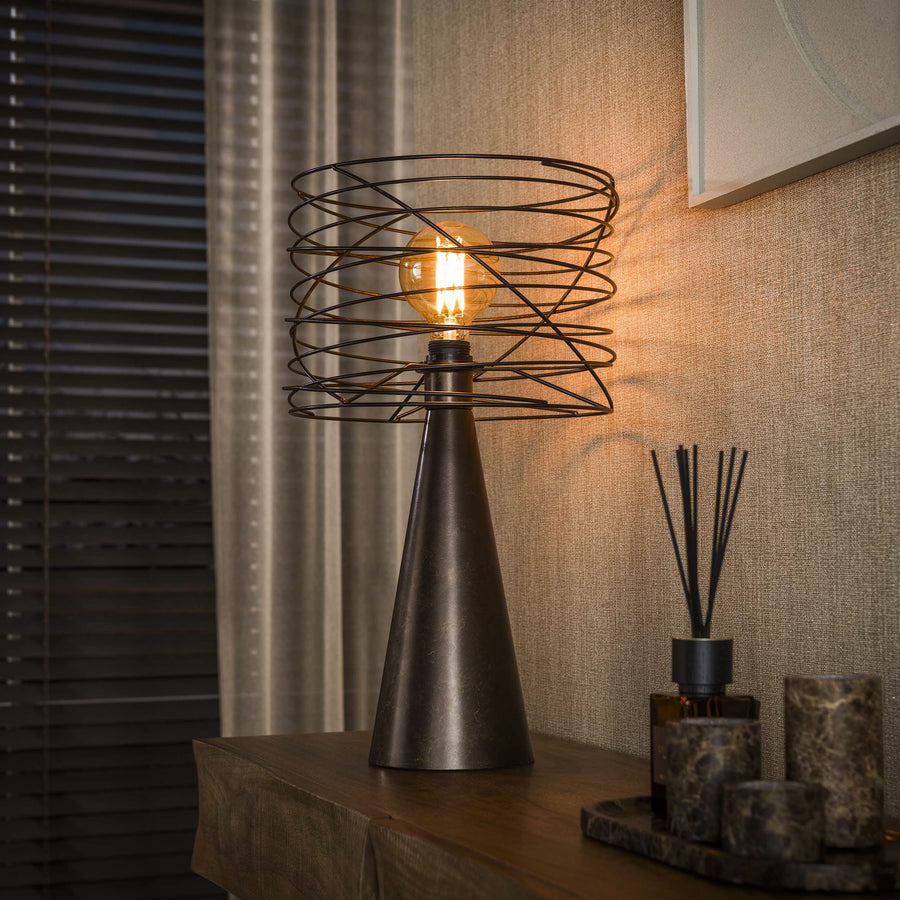 Tischlampe 1-flammig – Urban-Braun