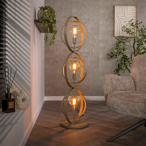 Stehlampe 3-flammig – Beige