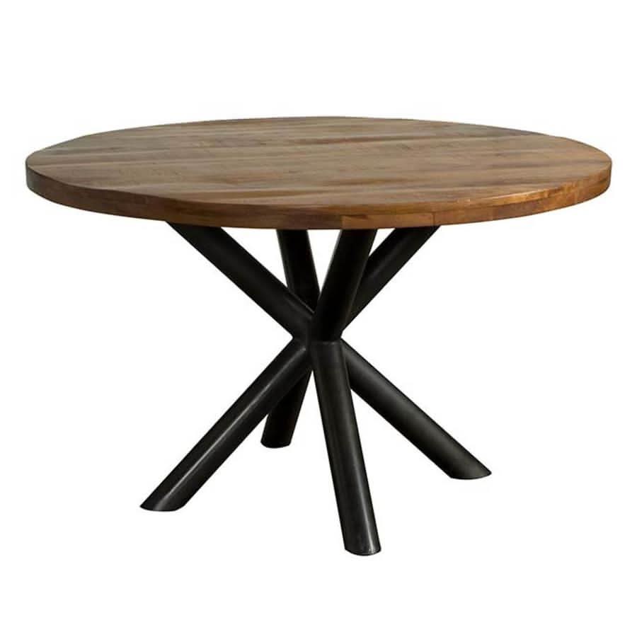 Sorum Esstisch – Mangoholz, Gestell Metall natur, Braun
