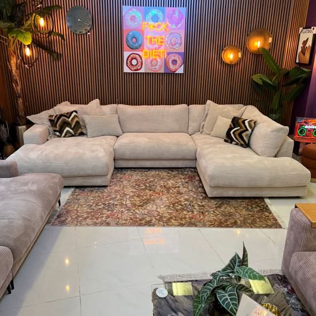 Cozy Wohnlandschaft modular – Breitcord Natur – Sofa4You