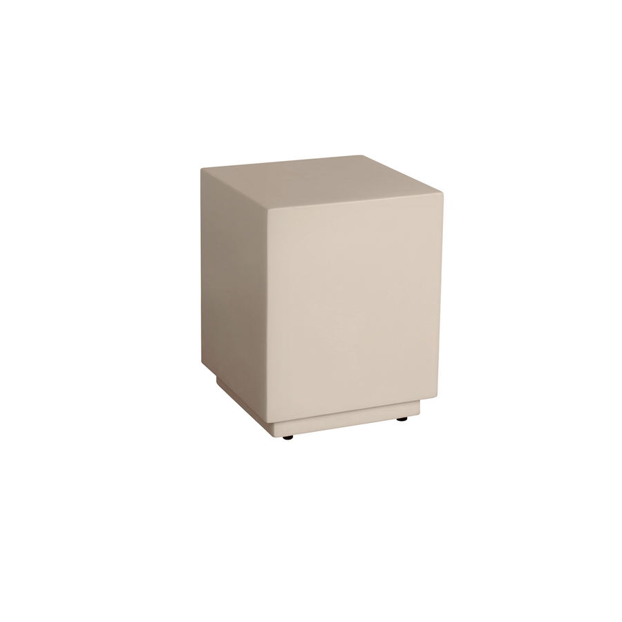 Bomlo Beistelltisch Säulenform quadratisch – Beige
