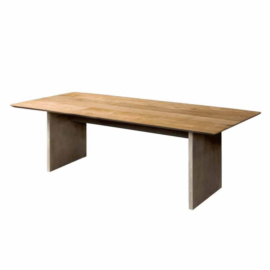 Volda Couchtisch Teakholz recycelt, Gestell Metall natur – Braun