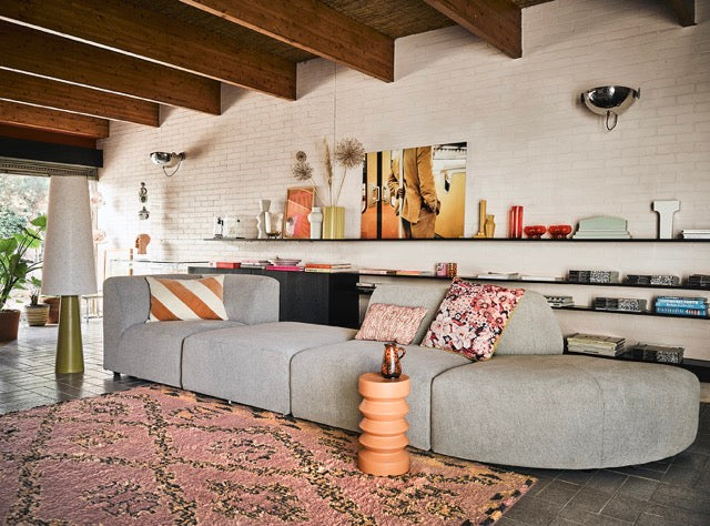 Gestreiftes Samtkissen