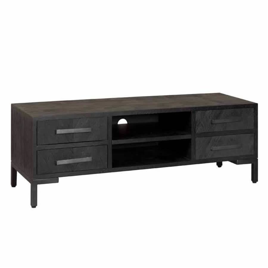 TV-Board Orsa Altholz/Eichenfurnier – Schwarz