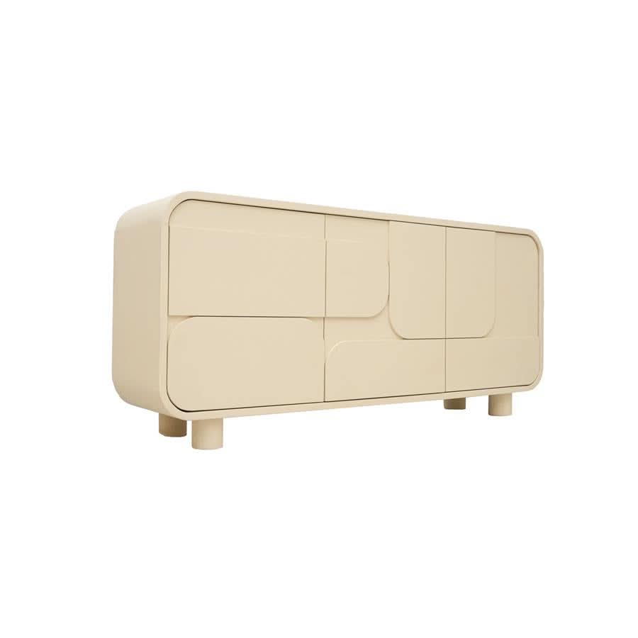 Sideboard Smola Steinoptik – Beige