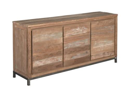 Sideboard Torvi Teakholz recycelt – Braun