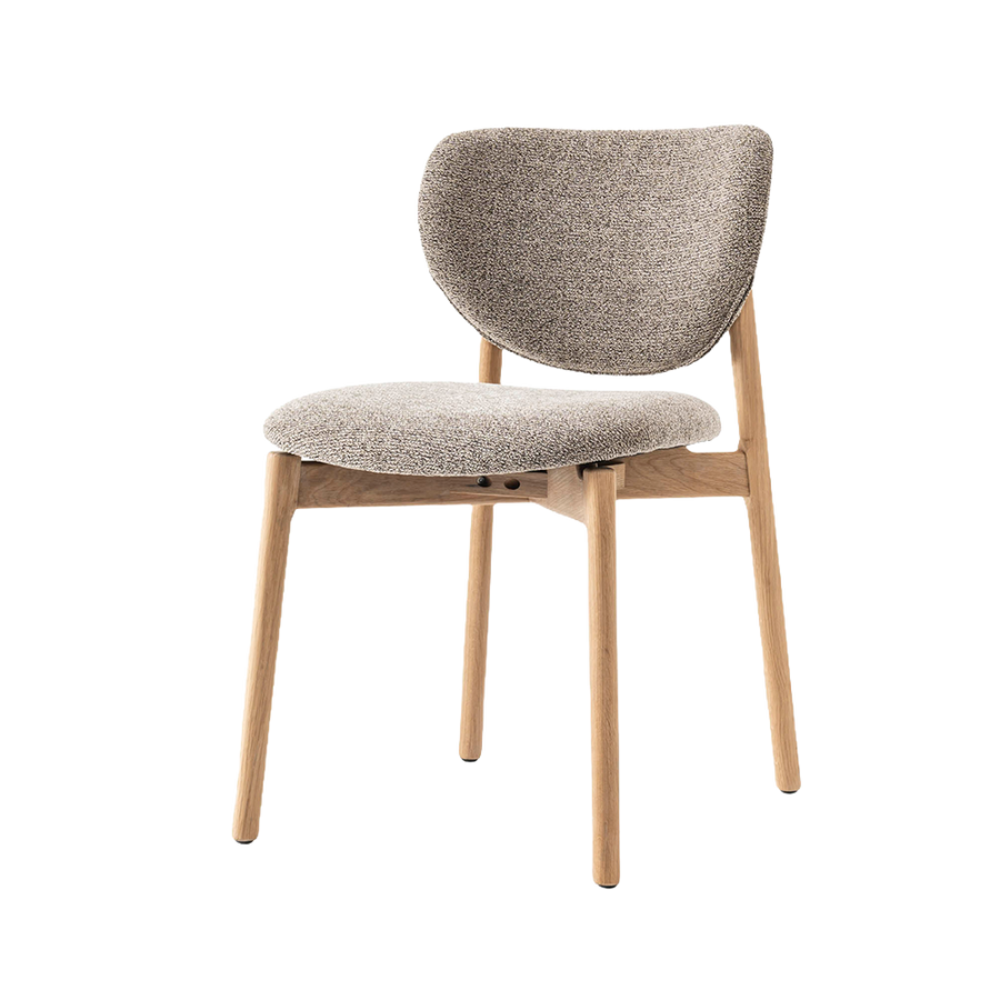 Fitjar Esszimmerstuhl – Espresso, Gestell Eiche Natur