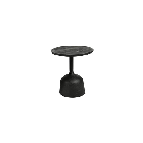 Beistelltisch Ulvik Mangoholz/Glas, Gestell Metall – Schwarz