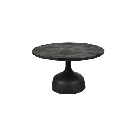 Couchtisch Ulvik Mangoholz/Glas, Gestell Metall – Schwarz