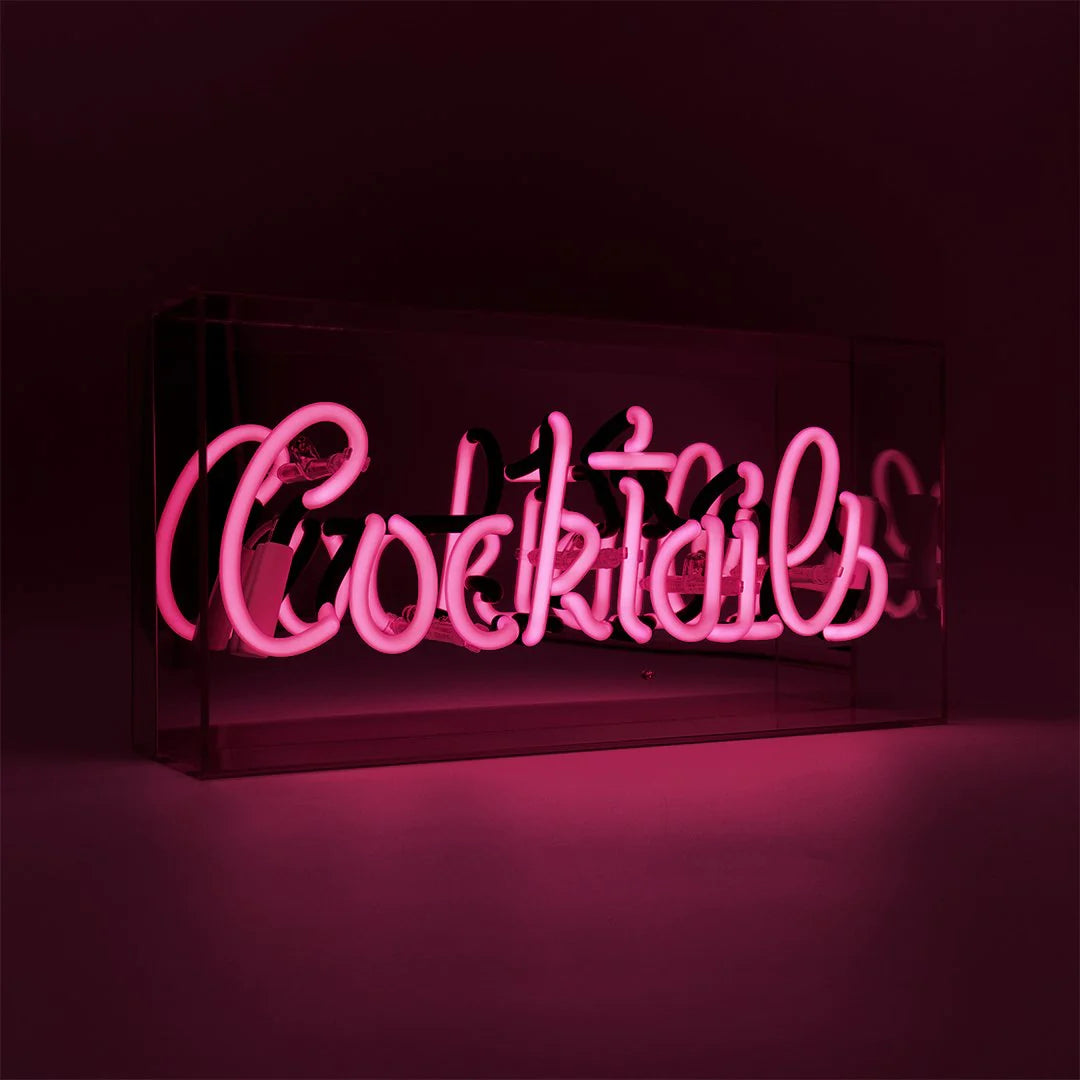 Cocktails - LED Neon Schild - Pink