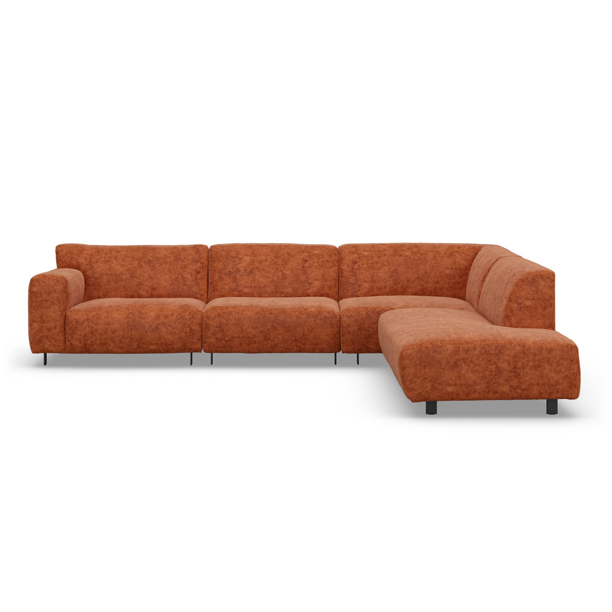 Leon Ecksofa XL in Eros Bronze – Frontansicht