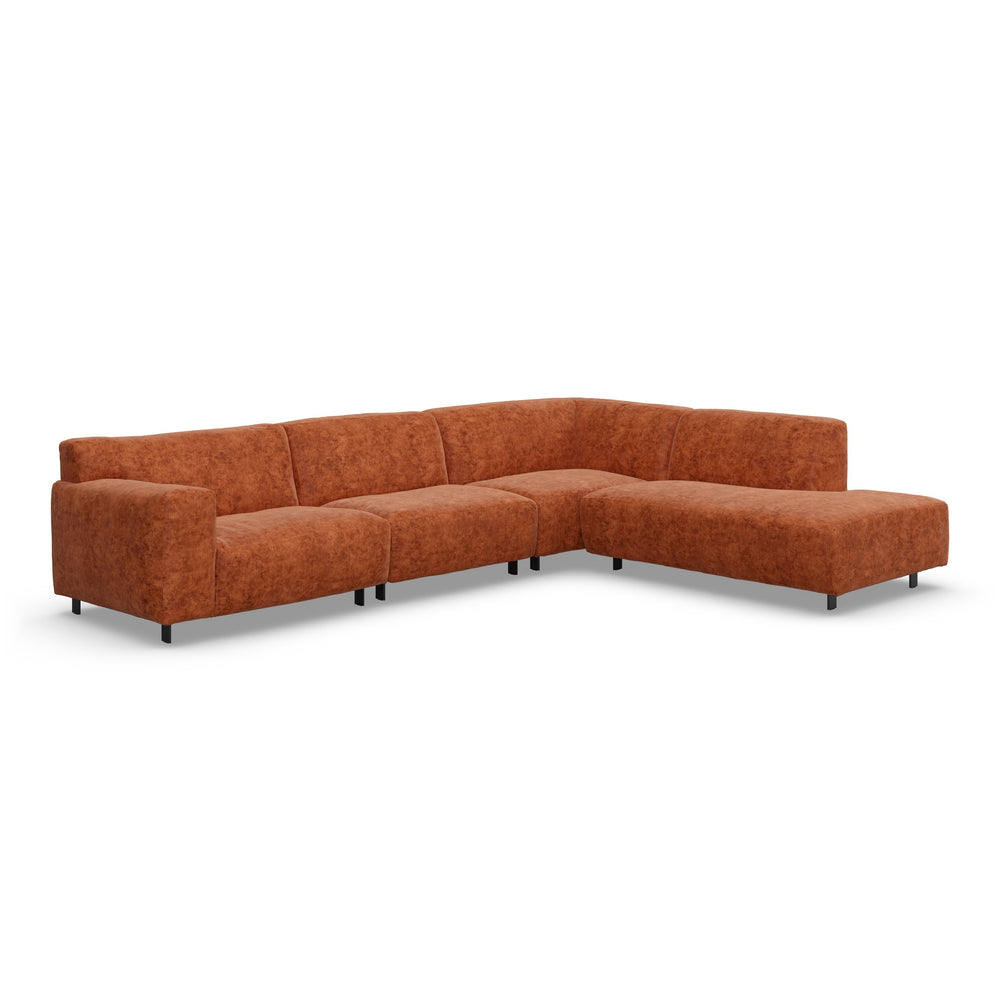 Leon Ecksofa XL in Eros Bronze – Seitenansicht