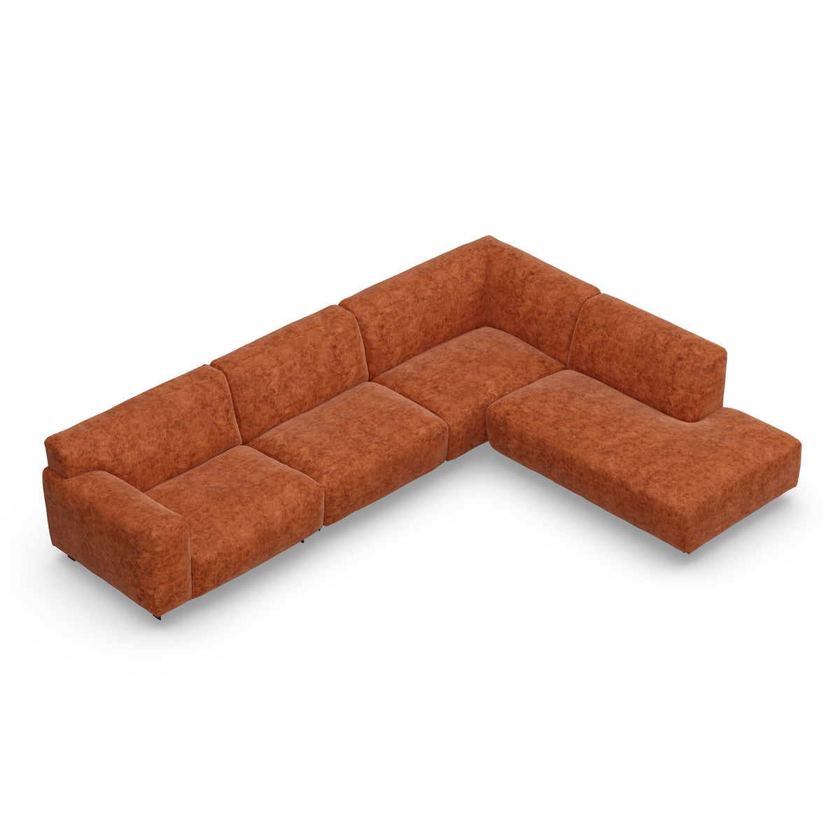 Leon Ecksofa XL in Eros Bronze – Ansicht von oben