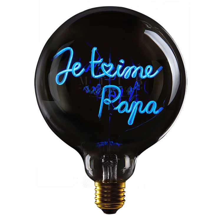 je t'aime papa - Message in the bulb