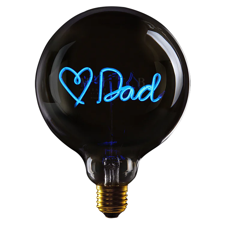 Love dad - Message in the bulb