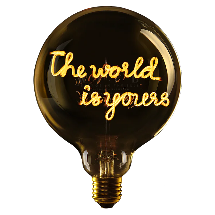 The world is yours - Message in the bulb