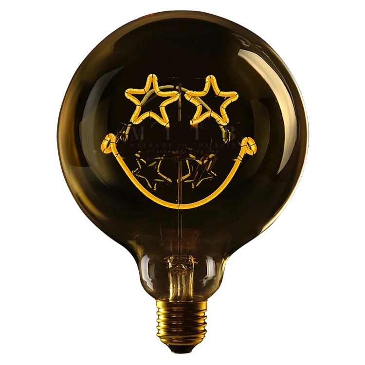 Smiley starry - Message in the bulb
