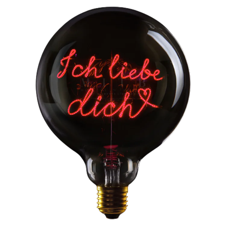 Ich liebe dich - Message in the bulb