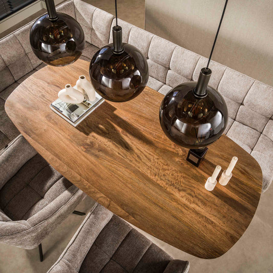 Esstisch Wave Centro Dänisches Oval 180cm / Massiver Mangosand