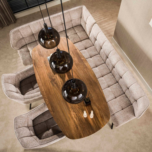 Esstisch Wave Centro Dänisches Oval 180cm / Massiver Mangosand