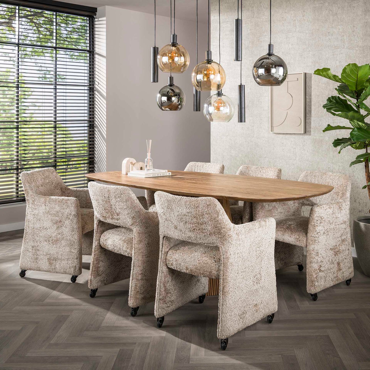 Esstisch Wave Centro deens oval 215cm / Solider Mangosand