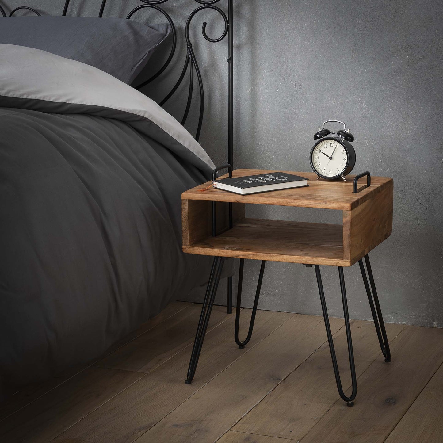 Nachttisch Quadro / Massiv acacia naturel