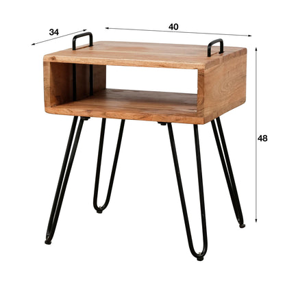 Nachttisch Quadro / Massiv acacia naturel