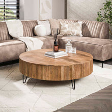 Couchtisch Wave Ø120cm / Solider Mangosand