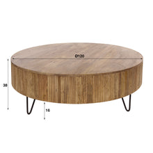 Couchtisch Wave Ø120cm / Solider Mangosand