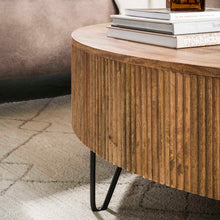 Couchtisch Wave Ø120cm / Solider Mangosand