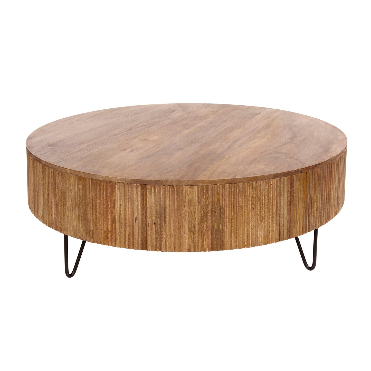Couchtisch Wave Ø120cm / Solider Mangosand