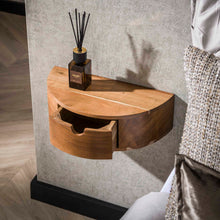 Nachttisch curve 1 Schublade/Massiv acacia naturel