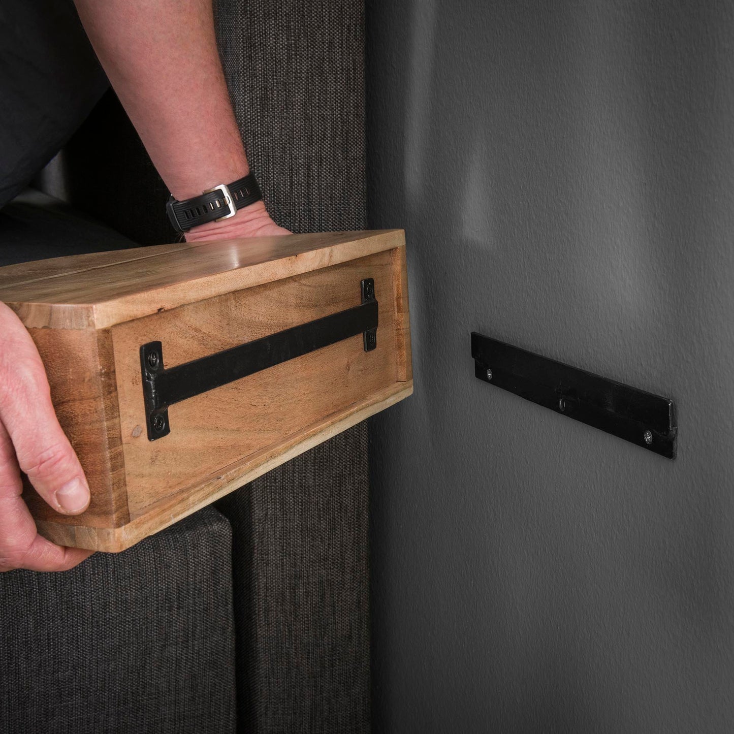 Nachttisch curve 1 Schublade/Massiv acacia naturel