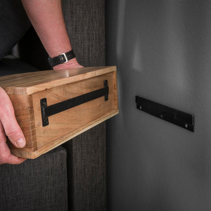 Nachttisch curve 1 Schublade/Massiv acacia naturel