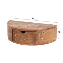 Nachttisch curve 1 Schublade/Massiv acacia naturel