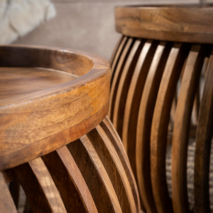 Couchtisch Tweak Curve Set von 2 / Solid Mango Sand