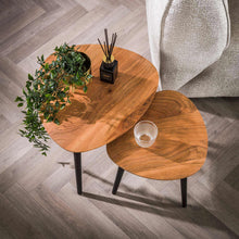 Beistelltisch Satz/2 dreieckig organisch