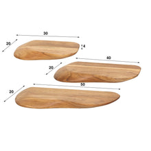 Wandregal organic 60cm set/3