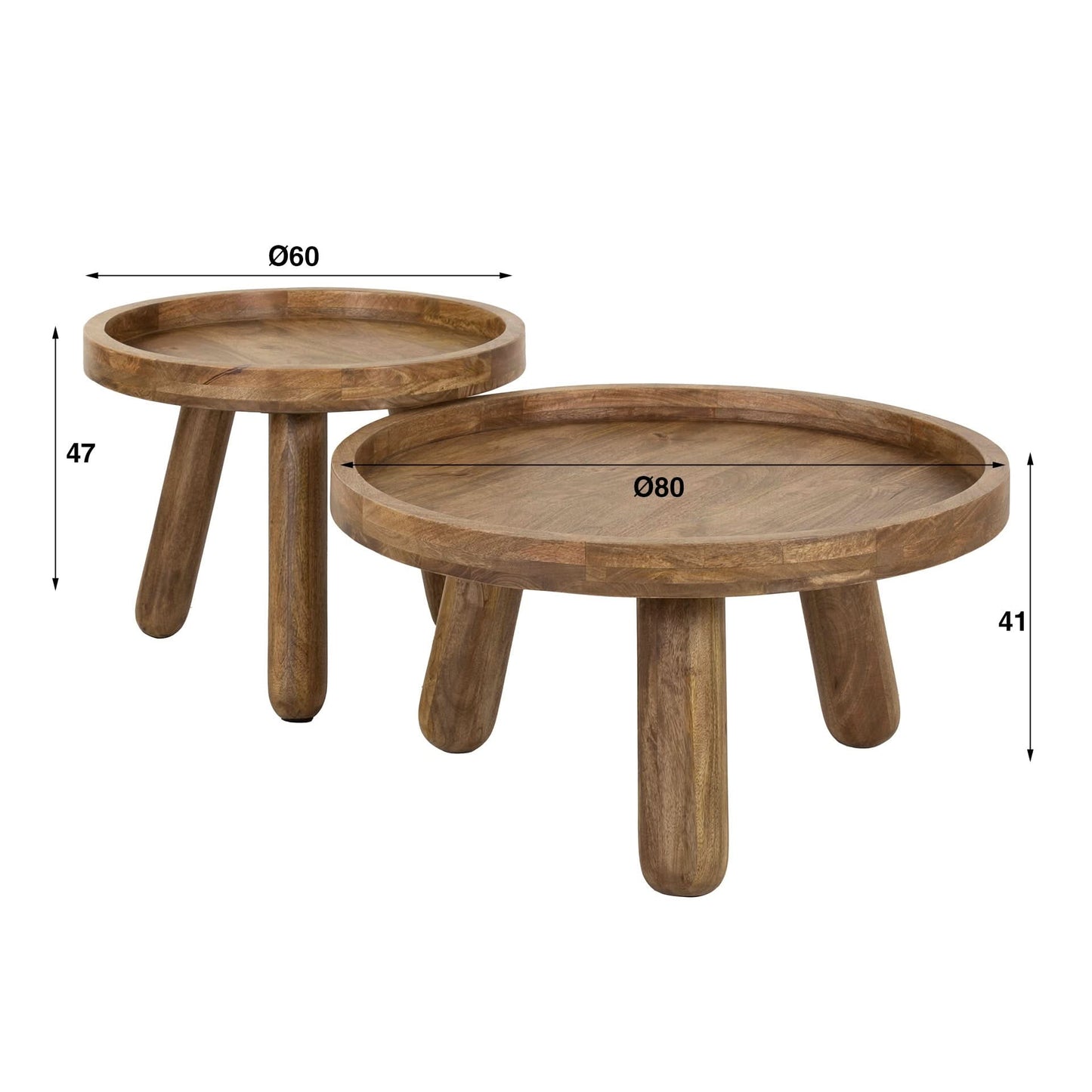 Couchtisch Satz/2 tripod