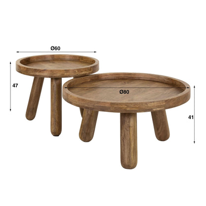 Couchtisch Satz/2 tripod