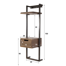 Nachttisch Air Solid XS 1 Schublade / Solid Acacia brown
