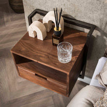 Nachttisch Air Solid offenes Fach 1 Schublade / Solid acacia brown
