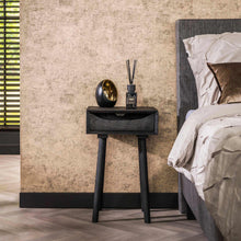 Nachttisch 1L sleek wood inlay